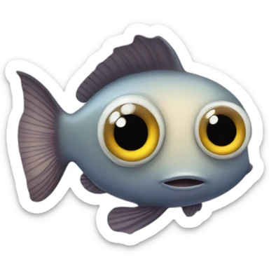 big eyed fish sticker