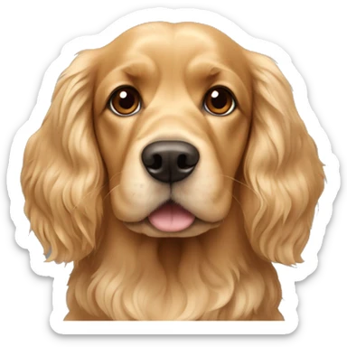 Cocker spaniel and golden retriever mix sticker