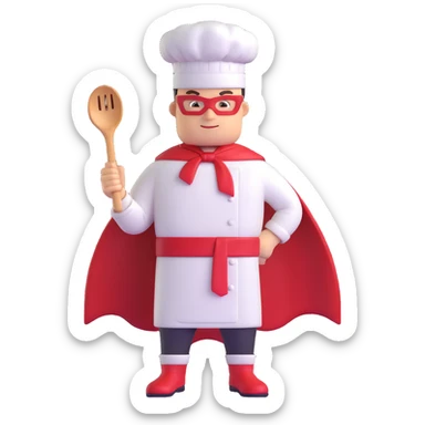 superhero chef  sticker