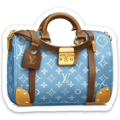 Blue Louis Vuitton bag sticker