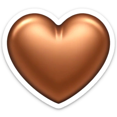 Bronze heart sticker