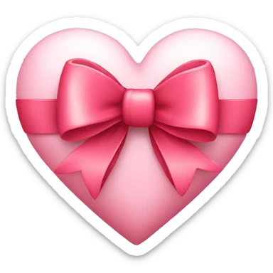 heart with bow sticker