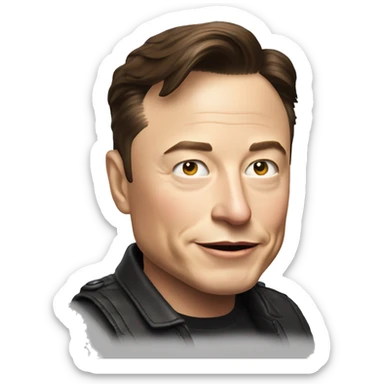 elon musk ağzında puro  sticker