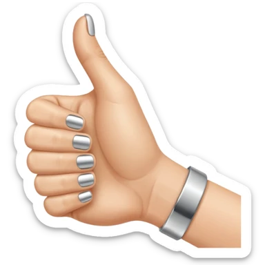thumb up, ring on the ring finger sticker
