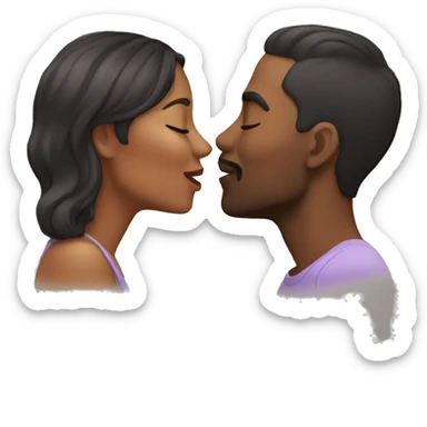 Couple kiss sticker