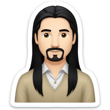 Kevin Richardson with long black hair sticker