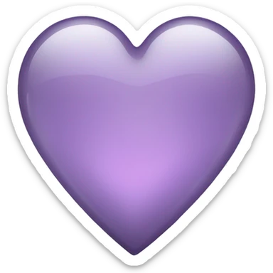 pale purple glass heart sticker