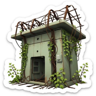 a collapsed substation during the apocalypse sticker