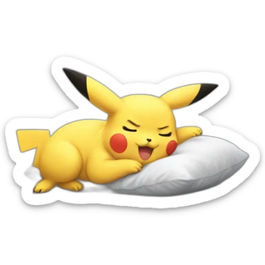 Pikachu-sleeping sticker