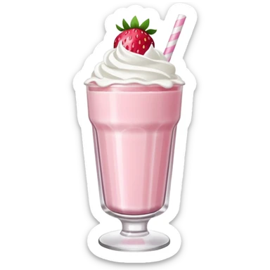 Strawberry milkshake sticker