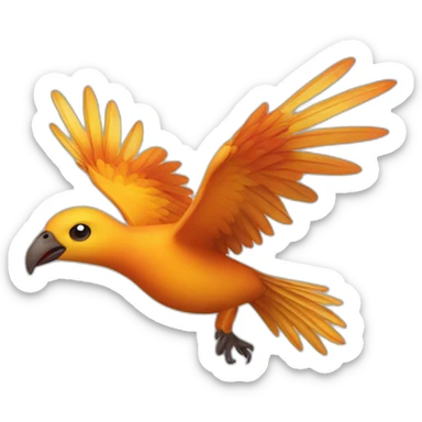 Fenix bird flying sticker
