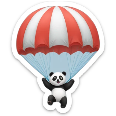 panda en parachute  sticker
