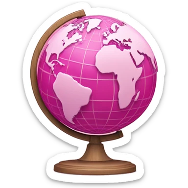 Pink and light pink,  network, world globe, insanely detailed  sticker