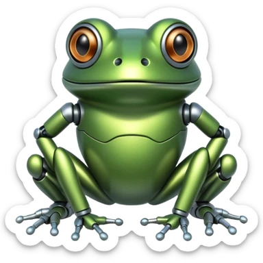robotic frog sticker