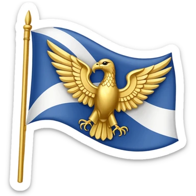Faravahar Gold with white flag as a background sticker