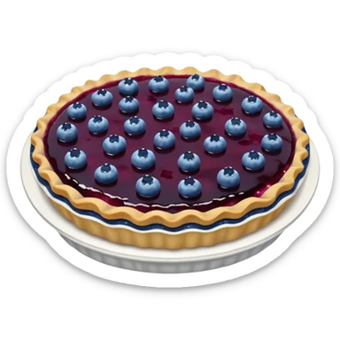 Make an emoji of a blueberry pie (small) that's broken off a bit so you can see the blueberry jam sticker