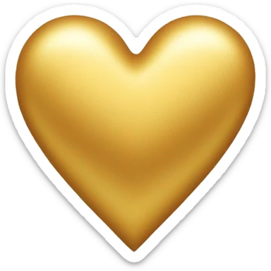 golden color heart sticker