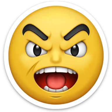 angry  emoji just like in the pacman  sticker