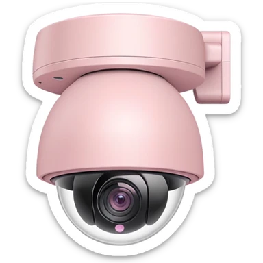 Light pink surveillance camera sticker