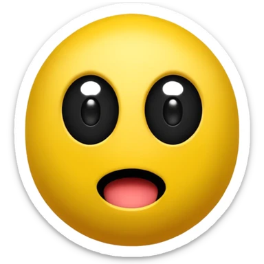 Pac-Man which just has two black dots as the eyes and a wide open mouth which is just pitch black sticker