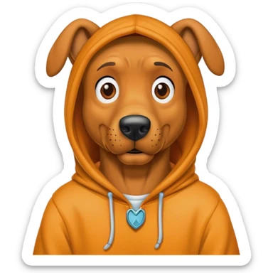 Scooby Doo in hoodie ￼ sticker