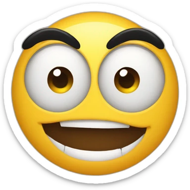 Emoji yeux blasé avec sourire sticker