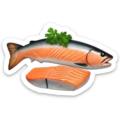 Salmon steak sticker