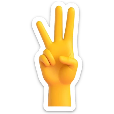 hand making the 'OK' gesture, golden yellow skin tone, 3D emoji style sticker