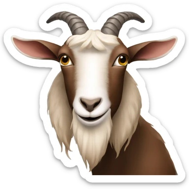 Brown goat Beard  sticker