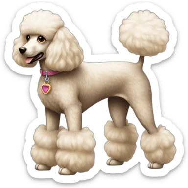 Dog Standart Poodle full-height sticker