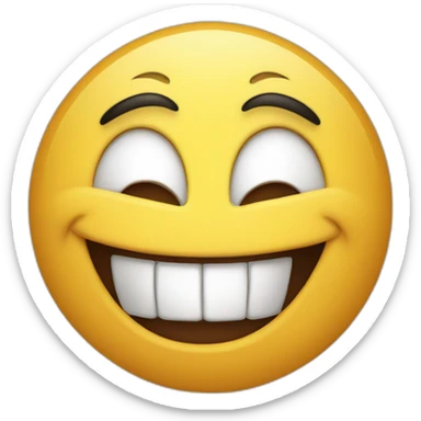 A mad face laughing  sticker