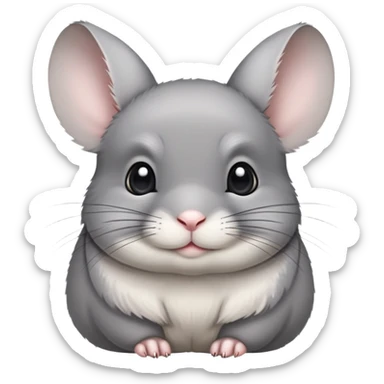 Cute wiking chinchilla sticker