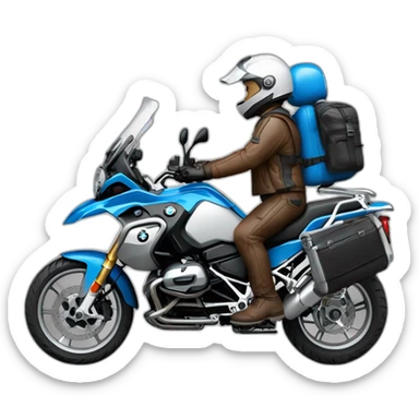 Francisco-Javier-Sans-Sánchez riding a BMW-R-1200-GS sticker