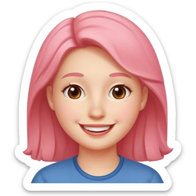 parmagini isiran gulen yuz sticker