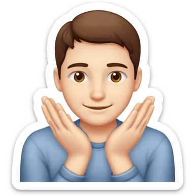 Smirk,2 hands rubbing each other sticker