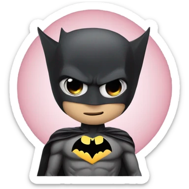 batman with à fond heart sticker