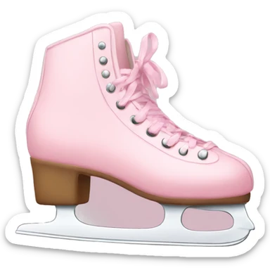 pastel pink ice skates sticker