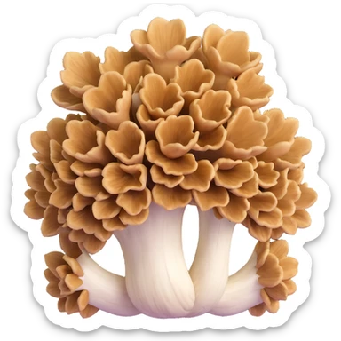 maitake hen of the woods mushroom cluster sticker
