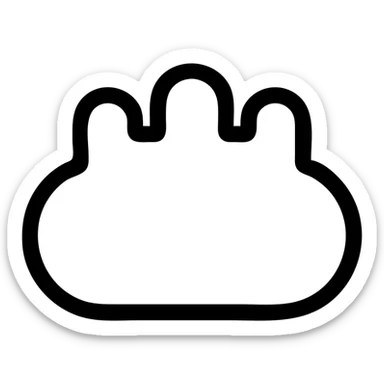 облако с 4 выступами наверху sticker