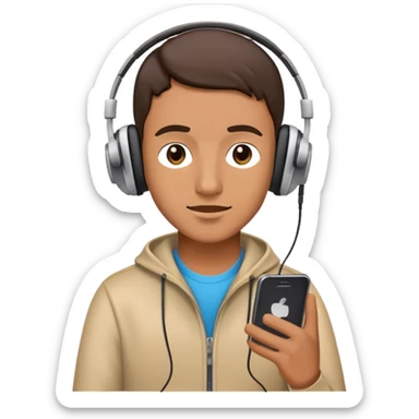 2010 music playlist with headphones and smartphone sticker