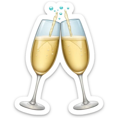 champagne glasses (toasting) sticker