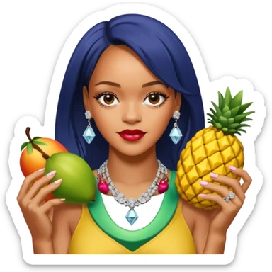 rihanna diamond aber statt mit diamond mit einer brine der frucht sticker