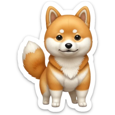 a full body of cute shiba sticker