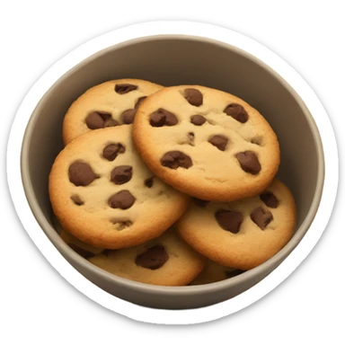 Bowl of cookies sticker