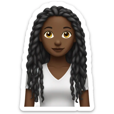 black girl with locs sticker