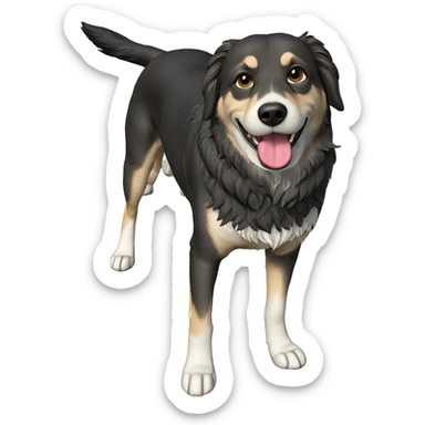 realistic dog in nature sticker