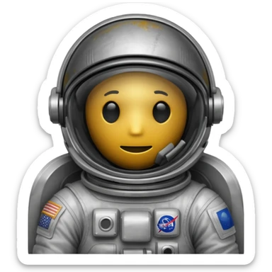 dark grey astronaut helmet, obscured face  sticker