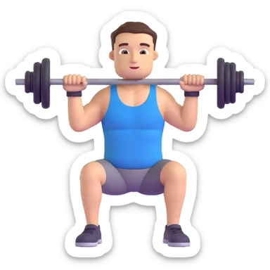 man doing bench press sticker