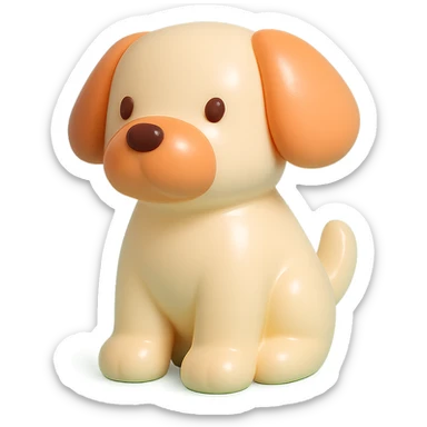               Transform {subject} into a soft vinyl figure with a smooth, glossy surface. The material should look slightly rubbery and tactile, with minimalistic curves and a matte-gloss hybrid finish. Use pastel or soft solid colors. The surface is seamless, with no visible textures or roughness. Studio lighting, vibrant background, clean, playful, designer toy aesthetic. {subject} = dog sticker