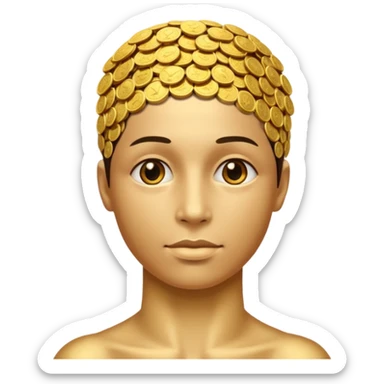 pessoa cabeça de dinheiro  sticker